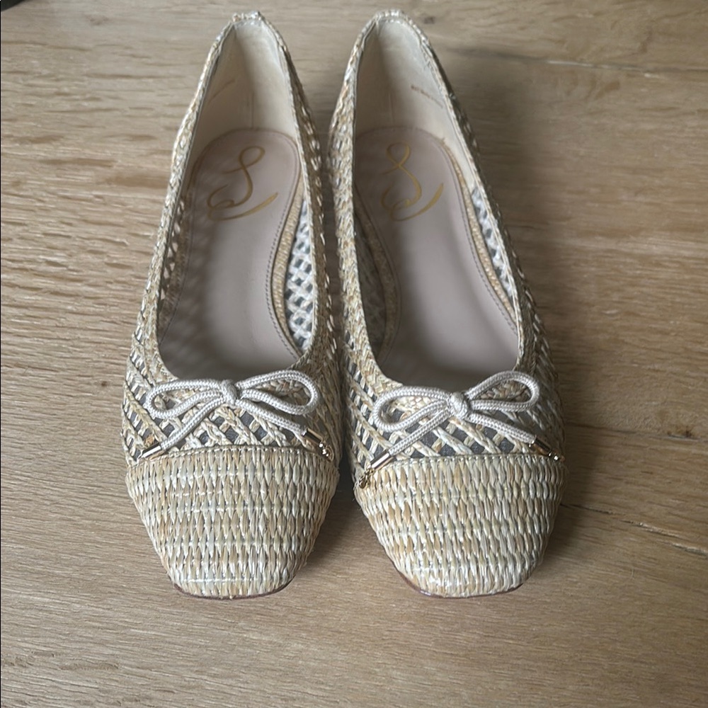 Sam Edelman May Wicker Ballet Flats Size 8 ½ EUC